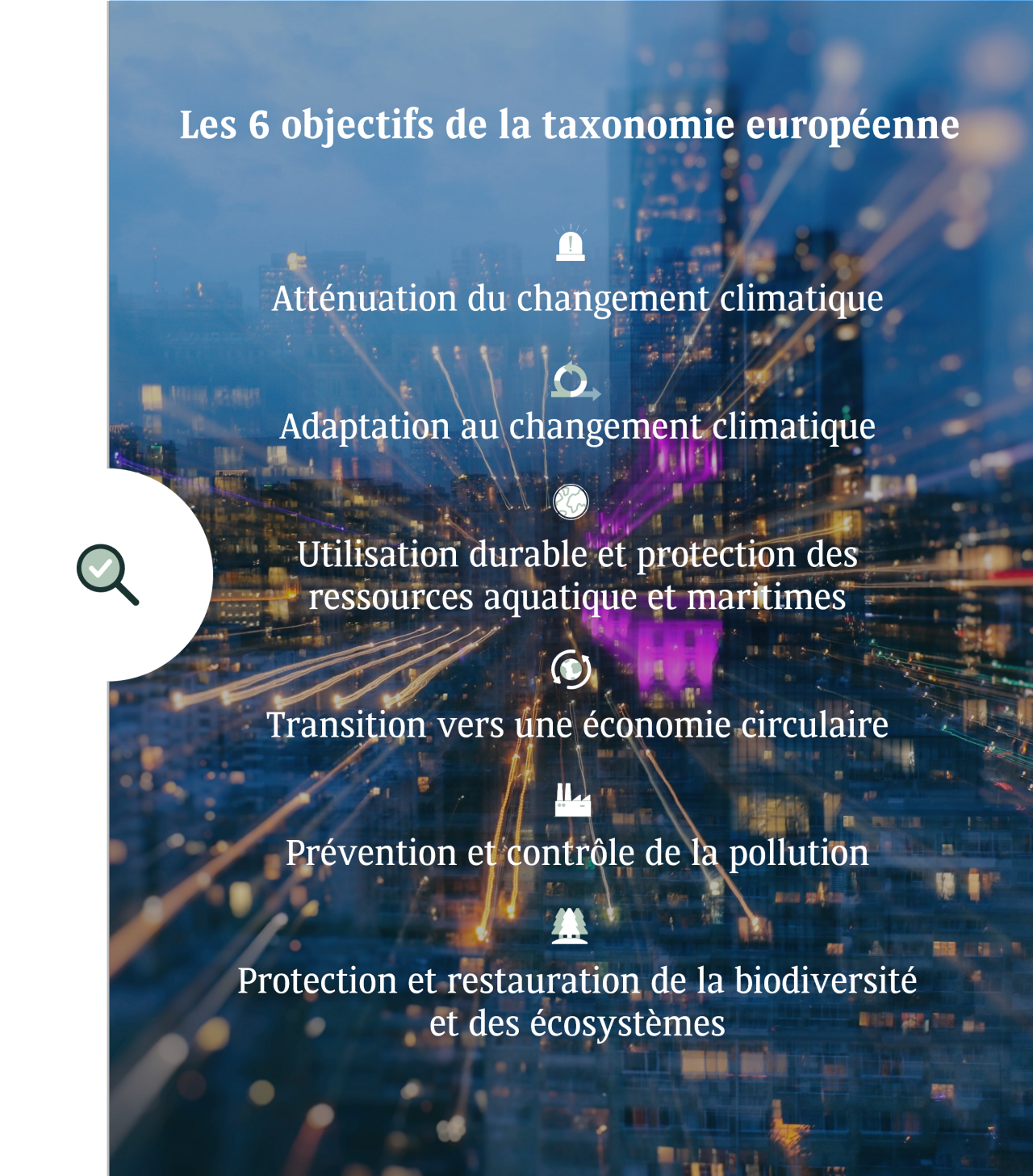 Objectifs de la taxonomie